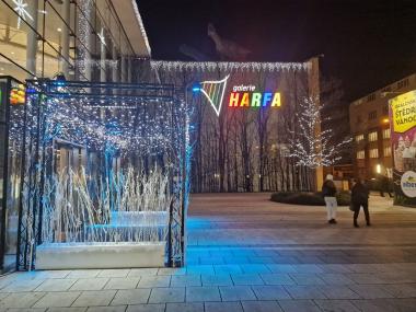 Eventdeco_Galerie Harfa_winter decorations_production